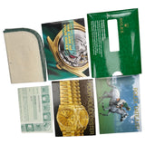 Rolex Datejust 16233 36mm Blue Sunburst Dial Jubilee 18K Yellow Steel 1996 Watch Papers