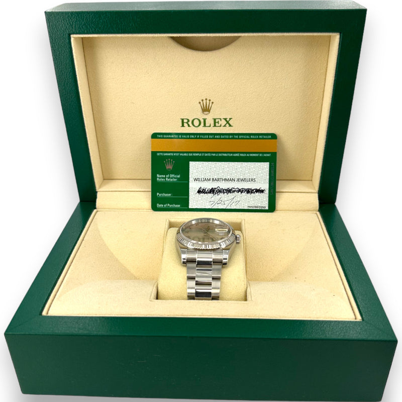 Rolex Datejust 36mm Rhodium Roman Dial 2017 Box Papers Stainless Watch
