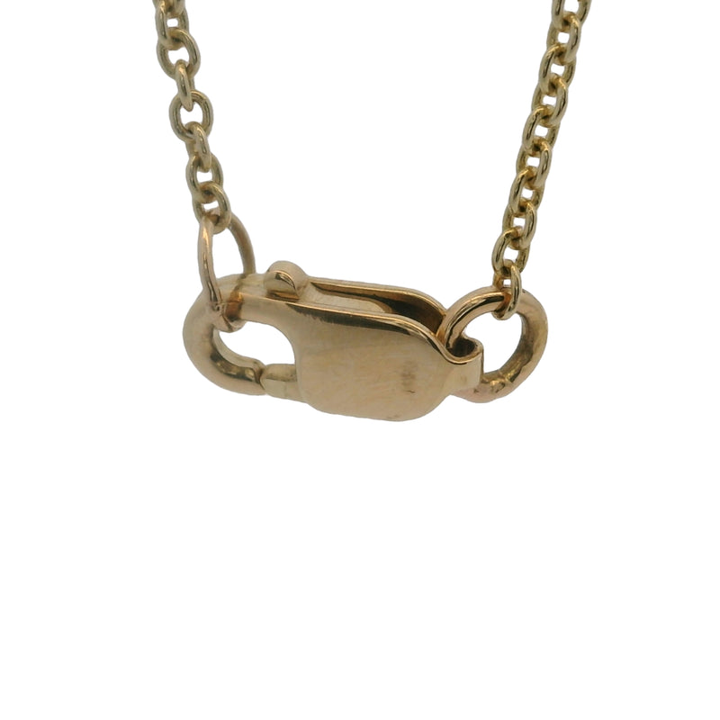 14kt Yellow Gold and Diamond Letter Initial R ID Station 6.25" Bracelet