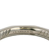 Rare Retired David Yurman Solid 950 Platinum Faceted 4mm 12g Band Ring Size 11
