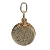 Small Vintage 14kt Yellow Gold and White Enamel Openable Birthday Cake and Candle Charm