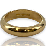 UnoAerre Solid Heavy 6.9g 18kt Yellow Gold 750 Wedding Stackable Band 4.6mm Width Size 6.5 Ring