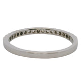 Solid 14kt White Gold and Diamond 2mm Stackable Wedding Band Ring Size 7