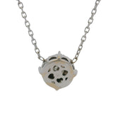 Sparkling Solid 950 Platinum 18.5" 0.98ctw Diamond 10 Station Necklace with Center Cluster Pendant
