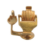Vintage Solid 14kt Yellow Gold Dentist's Chair and Sink Moving Charm
