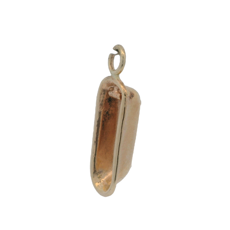 Vintage Solid 14kt Yellow Gold 3D Detailed Bathtub Charm