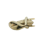 Vintage Solid 14kt Yellow Gold 17g Unique Grasshopper Insect Bug Ring With Diamond Eyes Size 8