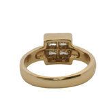 Effy Jewelry Solid 14kt Yellow Gold and 0.40ctw Princess Cut Diamonds Cluster Ring Size 6