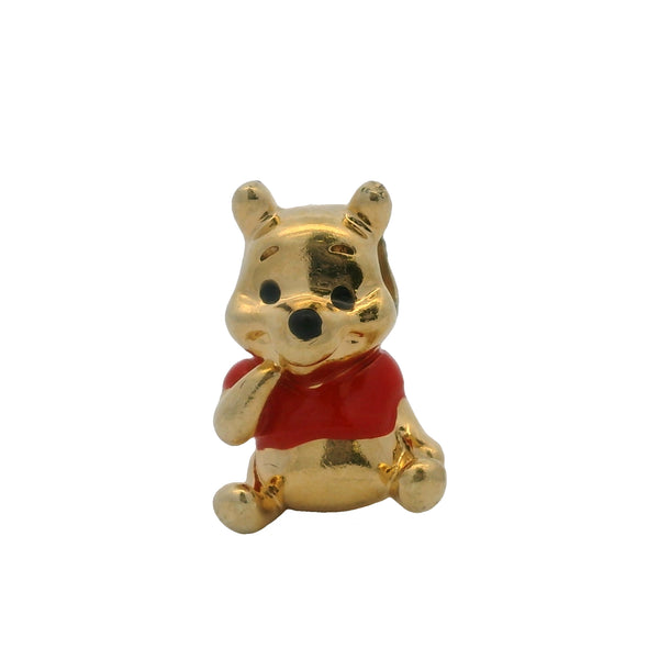 Charm espaciador de Winnie The Pooh de Pandora x Disney en plata de ley 925 bañada en oro de 14 kt