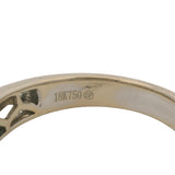 Solid 18kt White Gold Diamond and Baguette Cut Sapphire Stackable Band Ring Size 6.75