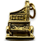 Vintage 1983 Solid 9kt Yellow Gold British Throne from Queen Elizabeth II Coronation in 1953 with Dogs and White Gold Accent Made in London Charm Pendant