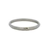 Antique 1920s Solid 900 Platinum Beveled Etched Decorated Wedding Band Size 6.25