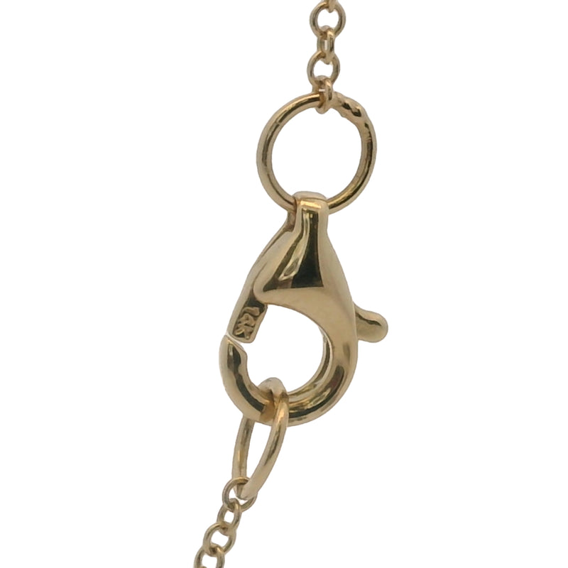 Shy Creation Fine Jewelry Solid 14kt Yellow Gold Celeste 0.09CT Triple Diamond Star Station Pendant Necklace with 4 Adjustable Lengths