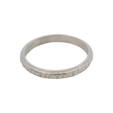 Antique 1927 Solid Platinum Etched Beveled Edge Wedding Stackable Band Size 7.5