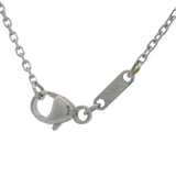 Sparkling Solid 950 Platinum 18.5" 0.98ctw Diamond 10 Station Necklace with Center Cluster Pendant