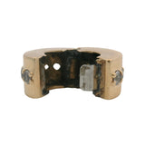 Pandora Solid 14kt Yellow Gold and Cubic Zirconia Clip Spacer Charm