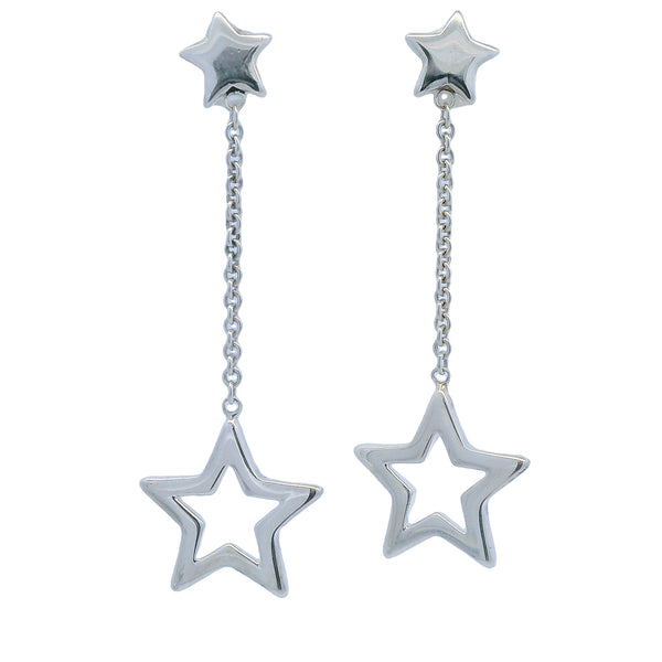 Tiffany & Co Retired 925 Sterling Silver Star Drop/Dangle Lariat Earrings