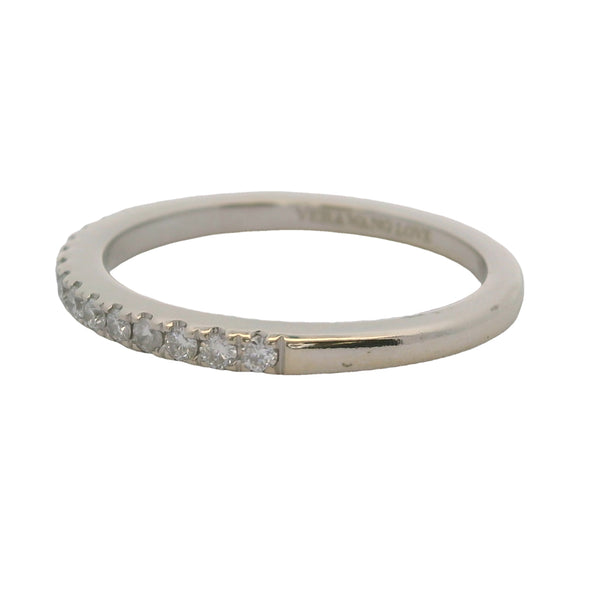 Vera Wang Love 14kt White Gold 1/4ctw Diamond 2mm Stackable Wedding Band Ring