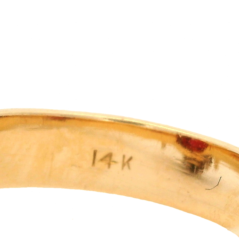 Antique Early 1900s Solid 14kt Yellow Gold and Vivid Red Garnet Ring with Rose Cut Diamond Halo Size 4.5