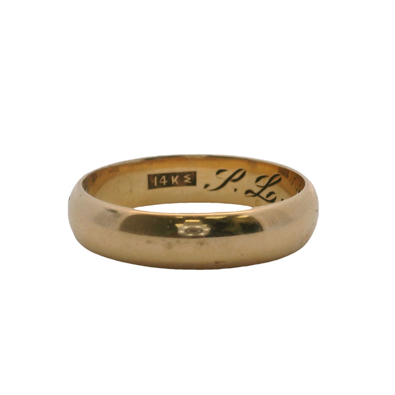 Wood & Sons 1915 14kt Yellow Gold 4.6mm Wedding Band Size 8.5