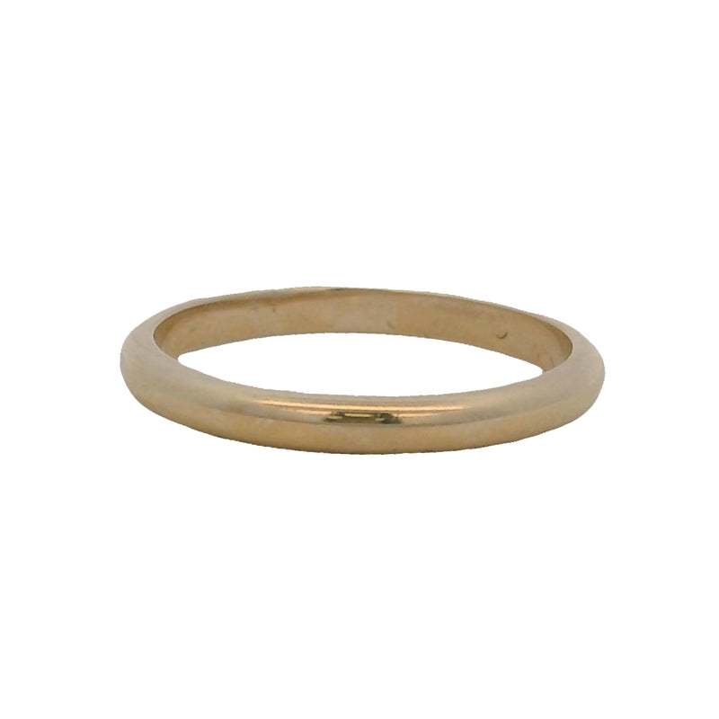 Vintage Solid 14kt Yellow Gold Simple Dainty Stackable Wedding Band Ring Size 6.25