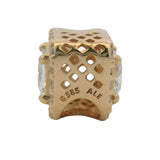 Pandora ALE Geometric Radiance Cubic Zirconia Bead 14K 585 Yellow Gold Charm