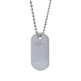 Vintage 2003 Tiffany & Co 925 Sterling Silver Dog Tag Pendant Ball Chain 23" Necklace