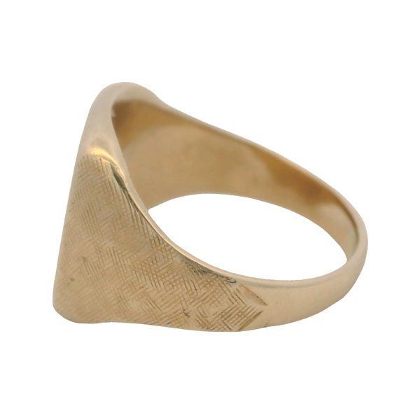 Vintage 1920-30s Solid 14kt Yellow Gold Engraved "MCE" Signet Pinky Ring Size 3