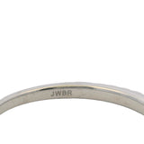 Solid 14kt White Gold and Diamond Half Eternity 0.28ctw 2mm Thin Wedding Band Ring Size 7.5