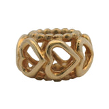 Pandora Solid 14kt Yellow Gold Lucky In Love Hearts Openwork Spacer Charm