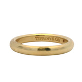 Tiffany & Co Elsa Peretti Solid 18kt Yellow Gold Diamond Solitaire Band Ring Size 5.25