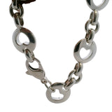 Vintage 1999 Tiffany & Co 925 Sterling Silver Open Heart Link 7" Bracelet