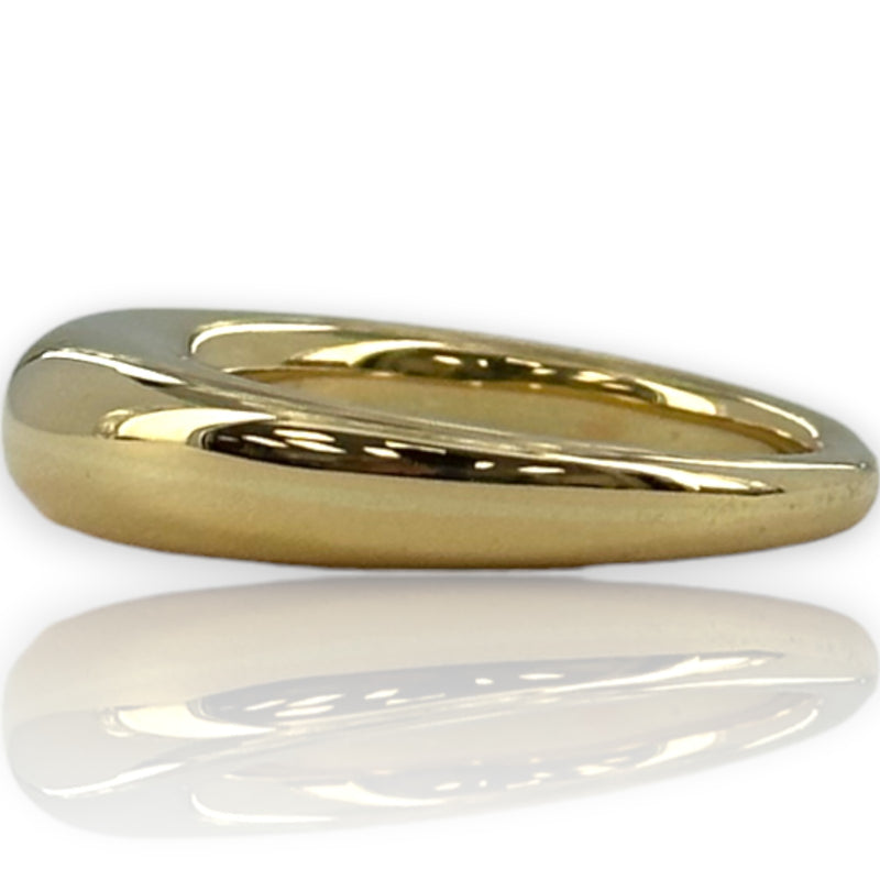 David Yurman Signed Solid 18kt Yellow Gold Everyday Wearable Solid Metal Dome Ring Size 7