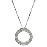 Cartier Solid 18kt White Gold Paved Diamond LOVE Pendant 16.5" Necklace