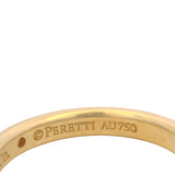 Tiffany & Co Elsa Peretti Solid 18kt Yellow Gold Diamond Solitaire Band Ring Size 5.25
