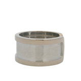 Vintage c.2000 Cartier 18kt White Gold C de Cartier Double C Ring Band Size 5