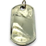 Tiffany & CO 925 Sterling Silver 2003 Coin Edge Dog Tag Pendant Charm