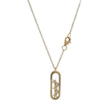 Shy Creation 14kt Yellow Gold Floating Diamonds Pendant With Diamond Halo 18-16"