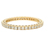 QCD Quality Color Design14kt Solid Yellow Gold and Diamond Eternity Stackable Wedding Band Size 7 Ring