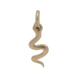 Vintage Italian Solid 14kt Yellow Gold Small Snake Necklace Pendant Charm