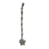 EFFY 14kt White Gold and Diamond Convertible Magnetic Halo to Long Dangle Star Pendant