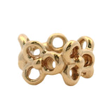 Pandora Solid 14kt Yellow Gold Trinity Flower Floral Spacer Bracelet Charm