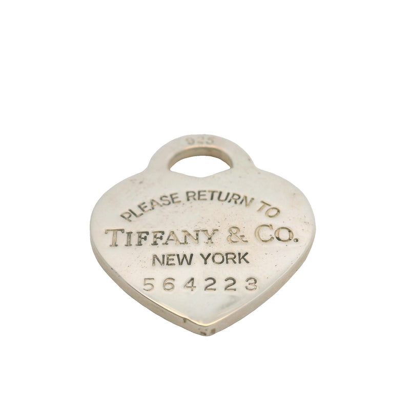 Tiffany & Co 925 Sterling Silver Please Return To Tiffany New York Heart Tag Pendant