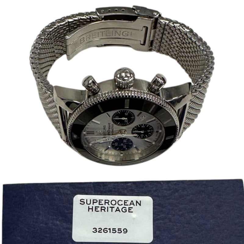 Breitling Superocean Heritage II AB0162 Silver Dial Watch 2018 COA