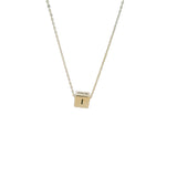 Solid 10kt Yellow Gold "I Love You" Rolling Fidget Pendant 18" Cable Necklace Made in Italy