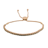 LeVian Solid 14kt Rose Gold and 2ctw Cognac Diamond Adjustable Tennis Bolo Bracelet