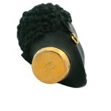 Vintage Italian Solid 18kt and Ebony Wood Blackamoor Head Charm Pendant