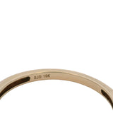 Solid 10k Yellow Gold Diamond 2mm Half-Eternity Stackable Band Ring Size 5.75