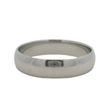 Blue Nile Men's Solid 900 Platinum 5mm D-Shape Wedding Band Ring Size 9