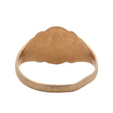 Antique Victorian Solid 10kt Yellow Gold Engraved Dainty Signet Ring Size 5
